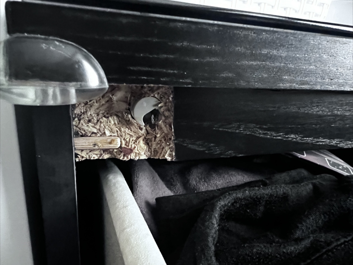 Ikea Malm Black Dresser with Six Drawers Glass Top - photo 4