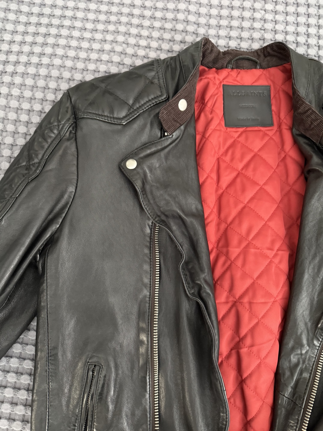 ALLSAINTS Black Leather Biker Jacket - photo 2