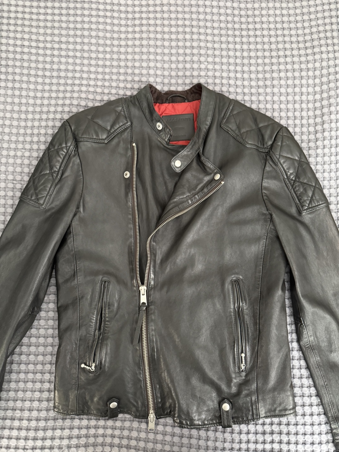 ALLSAINTS Black Leather Biker Jacket