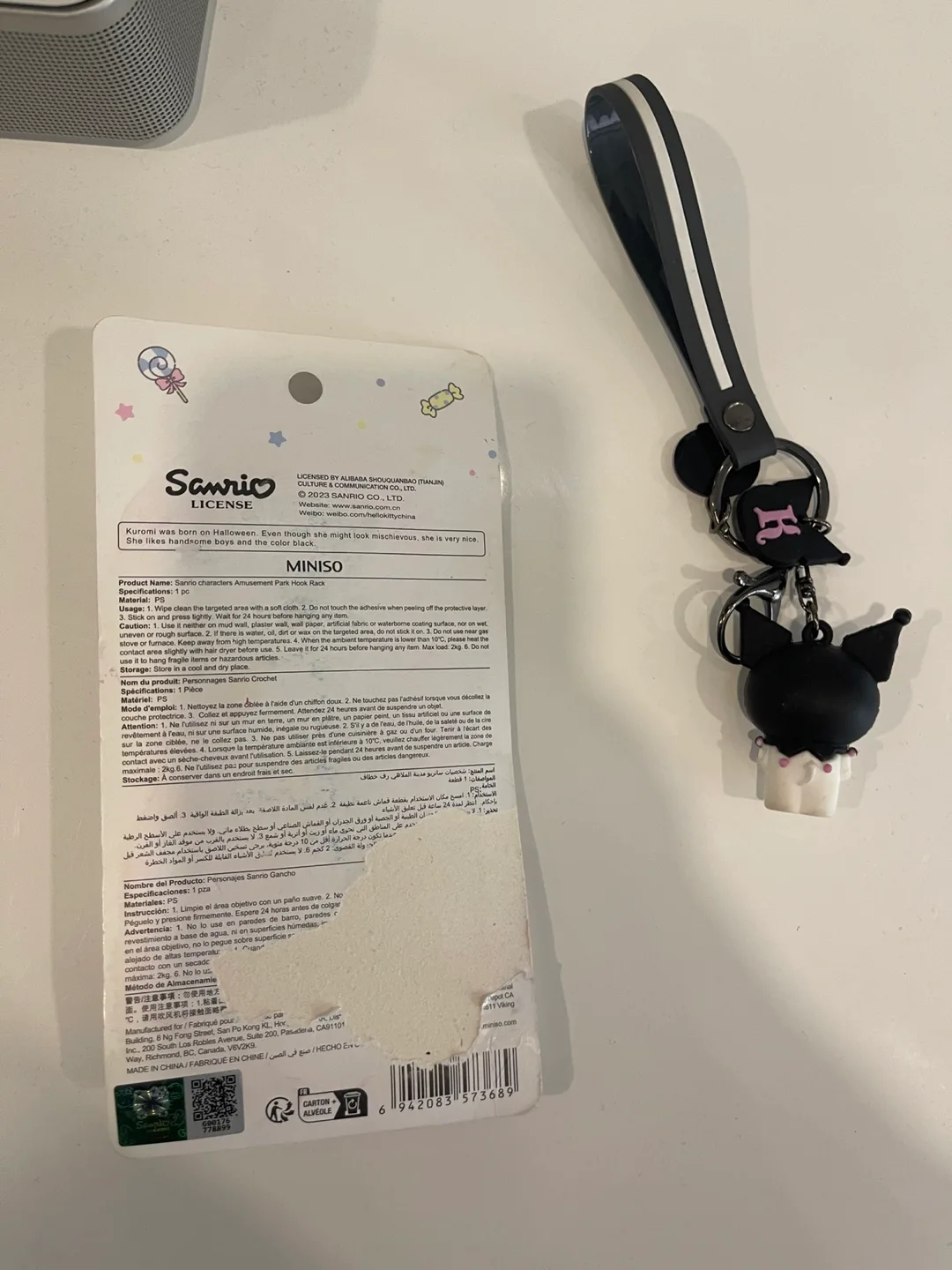 Kuromi Keychain and wall Hooks image indicator(2)
