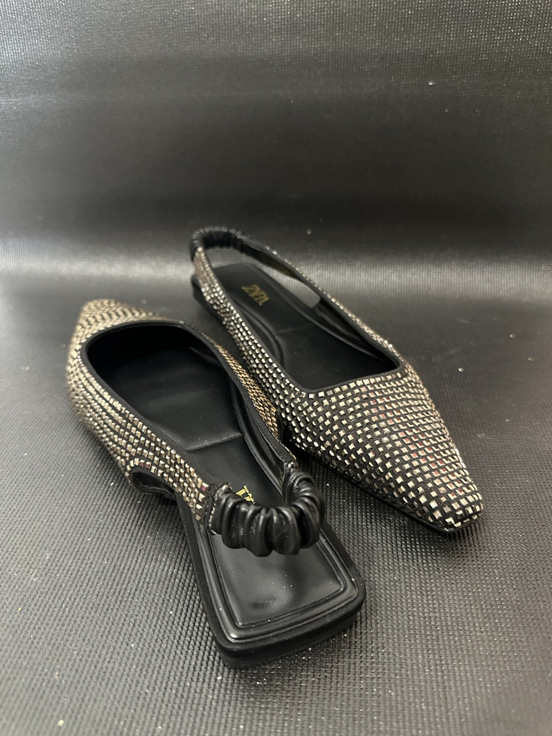 Zara Rhinestone Slingback Flats - photo 4