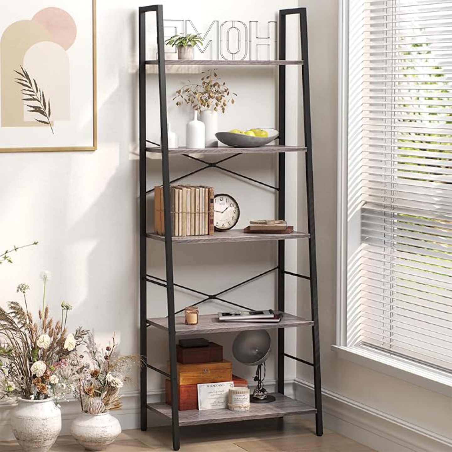Bookshelf – 5-Tier Ladder Style, Modern & Space-Saving - photo 4