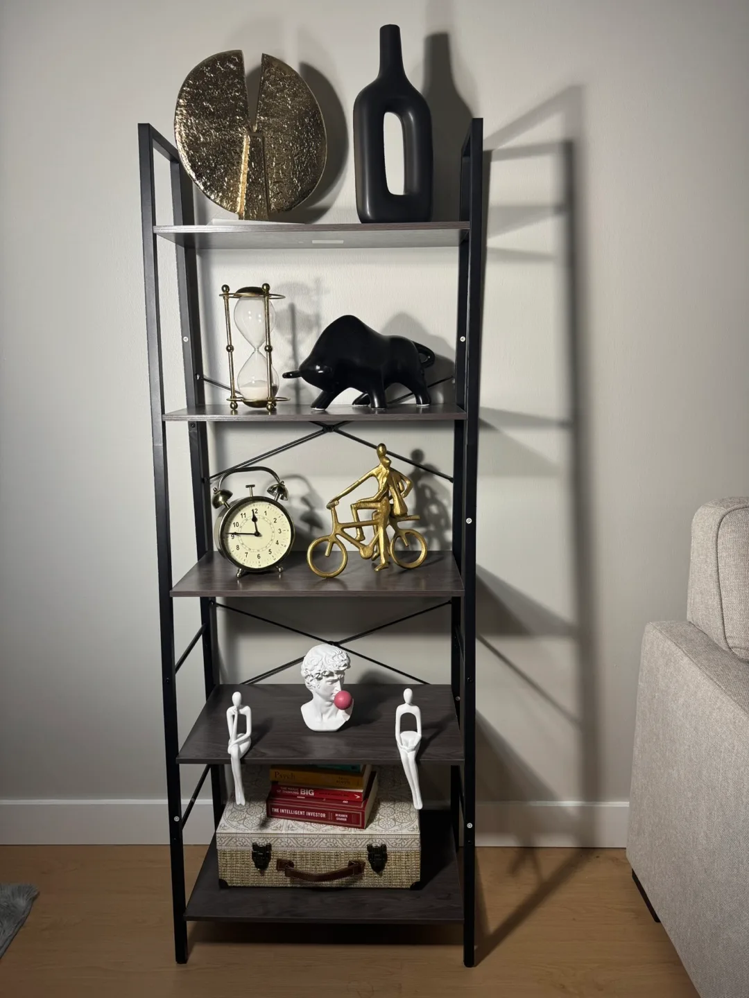 Bookshelf – 5-Tier Ladder Style, Modern & Space-Saving image indicator(2)