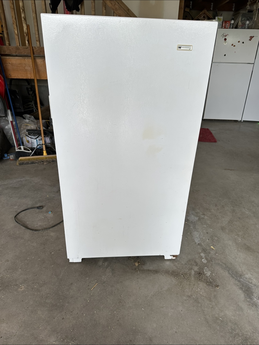 Standing White Westinghouse Freezer
