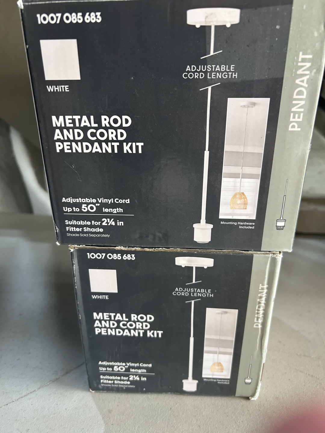 Metal Rod and Cord Pendant Kit