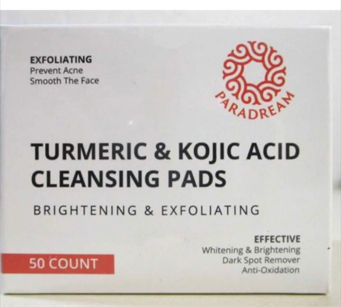 NEW Paradream Turmeric Kojic Exfoliating Face Cleansing Pads 50 thumbnail