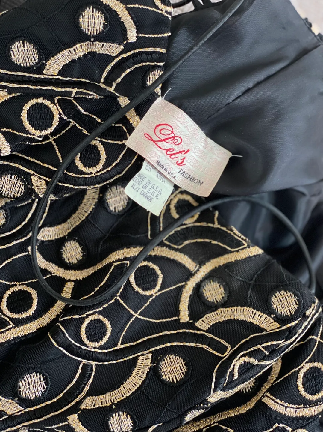 Woman’s Vintage Black Formal Dress OBO image indicator(6)