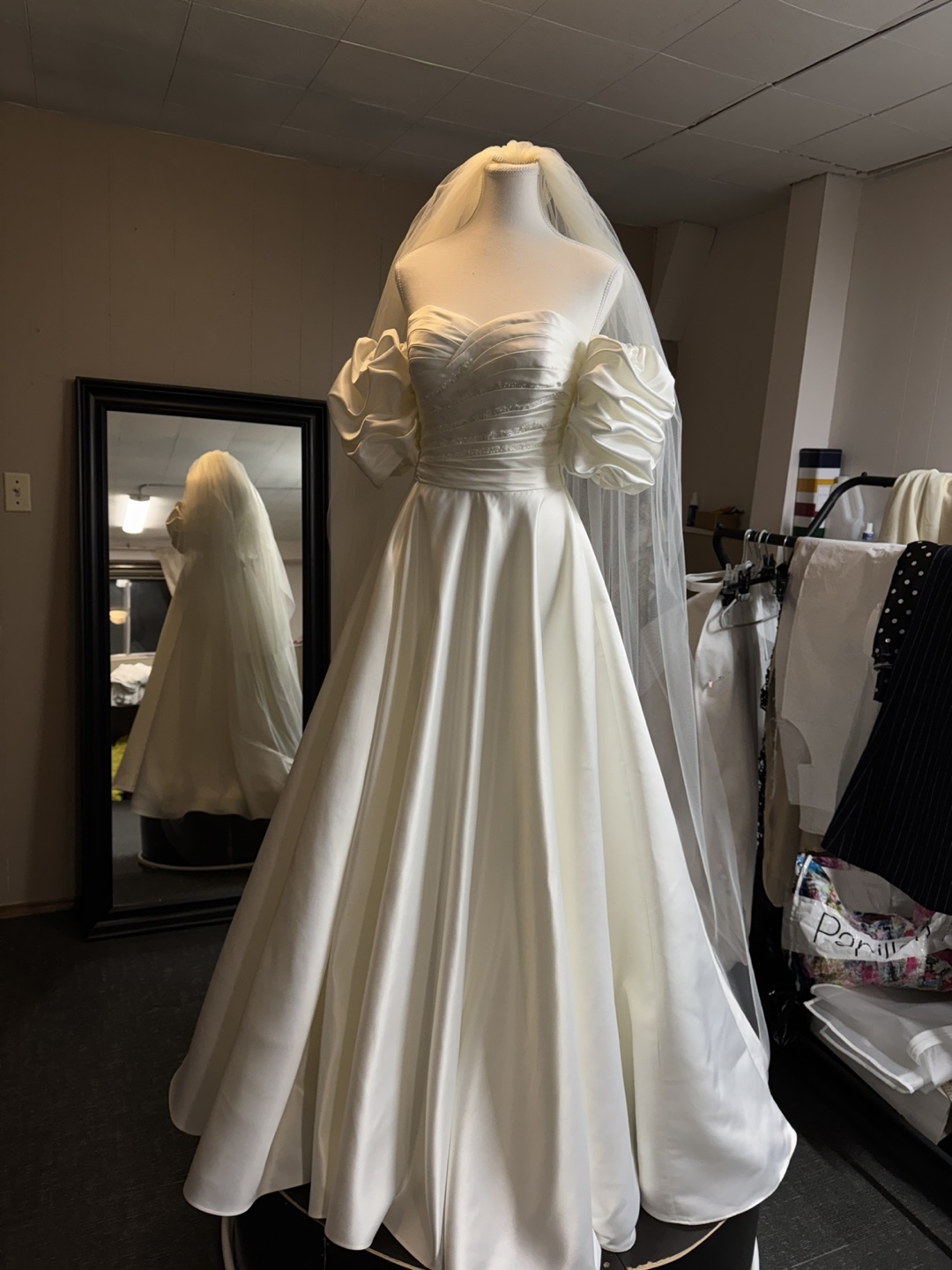 Beautiful Off-Shoulder Wedding Gown