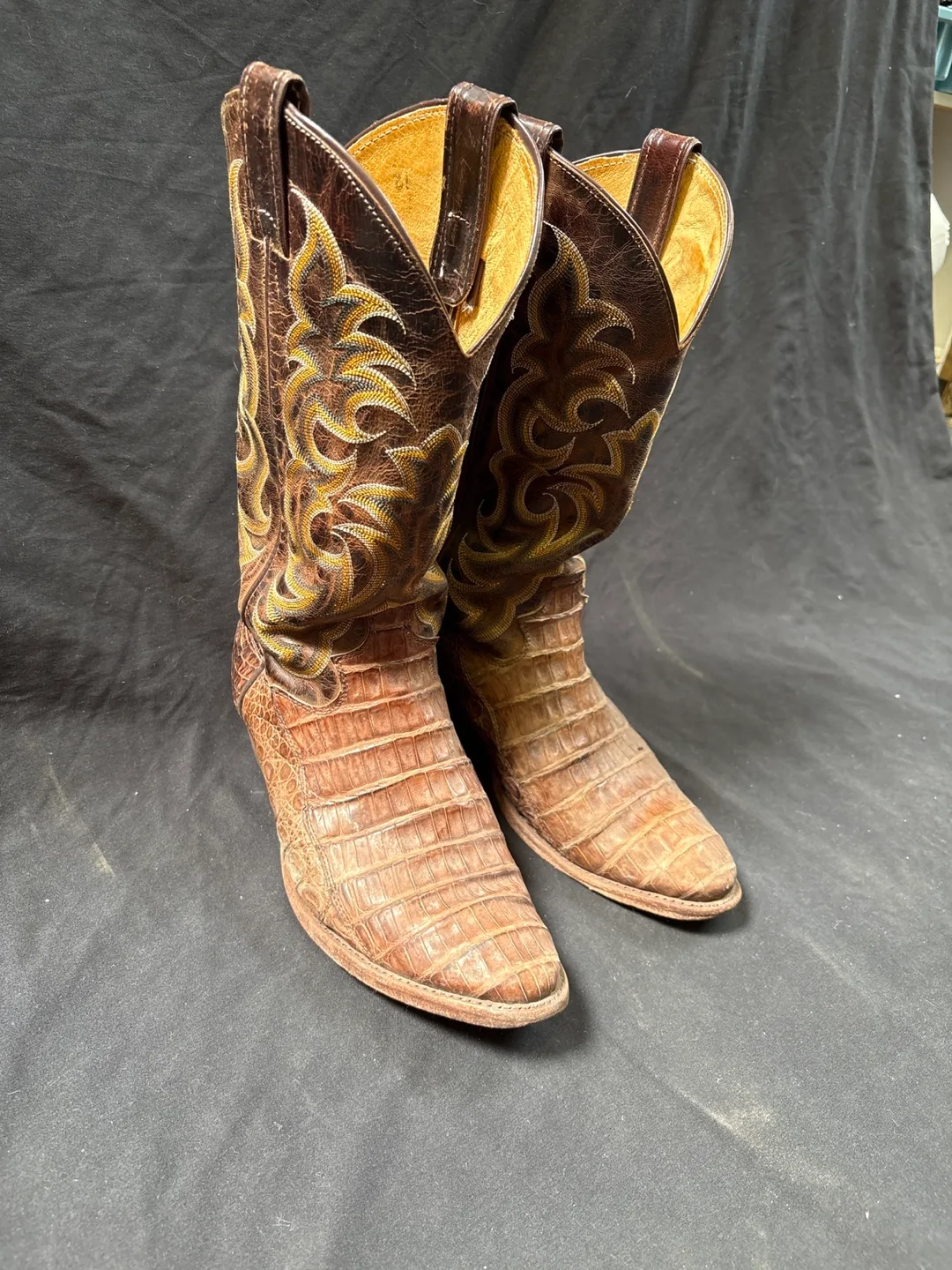 Brown Leather Cowboy Boots image indicator(2)