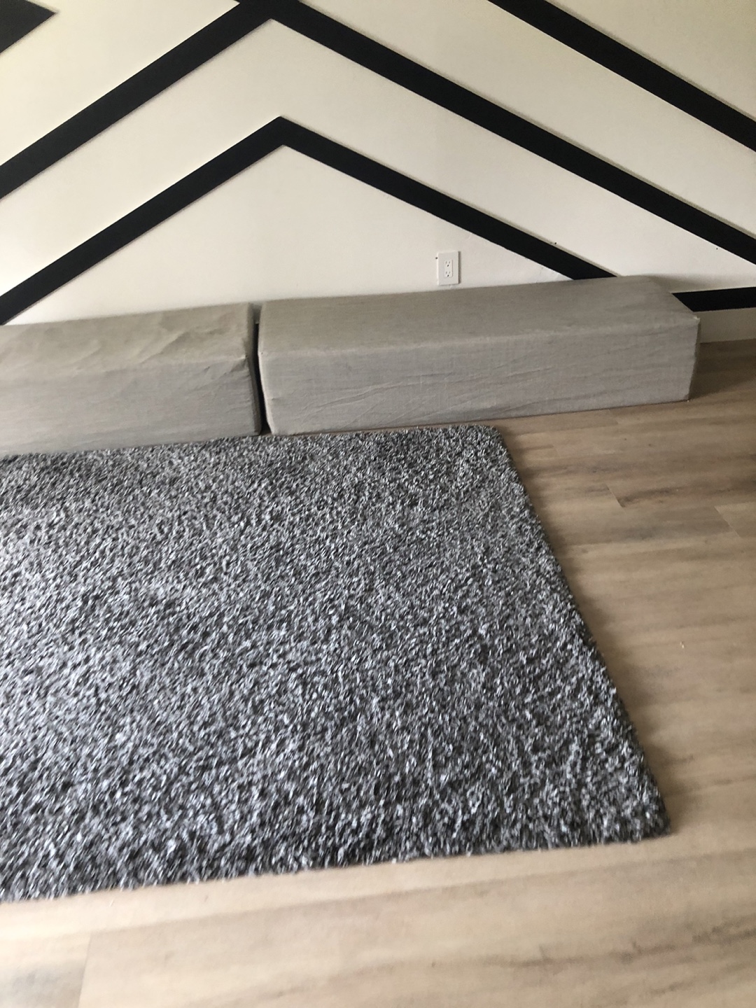 Grey Shag Rug with Couch and carpet - photo 4