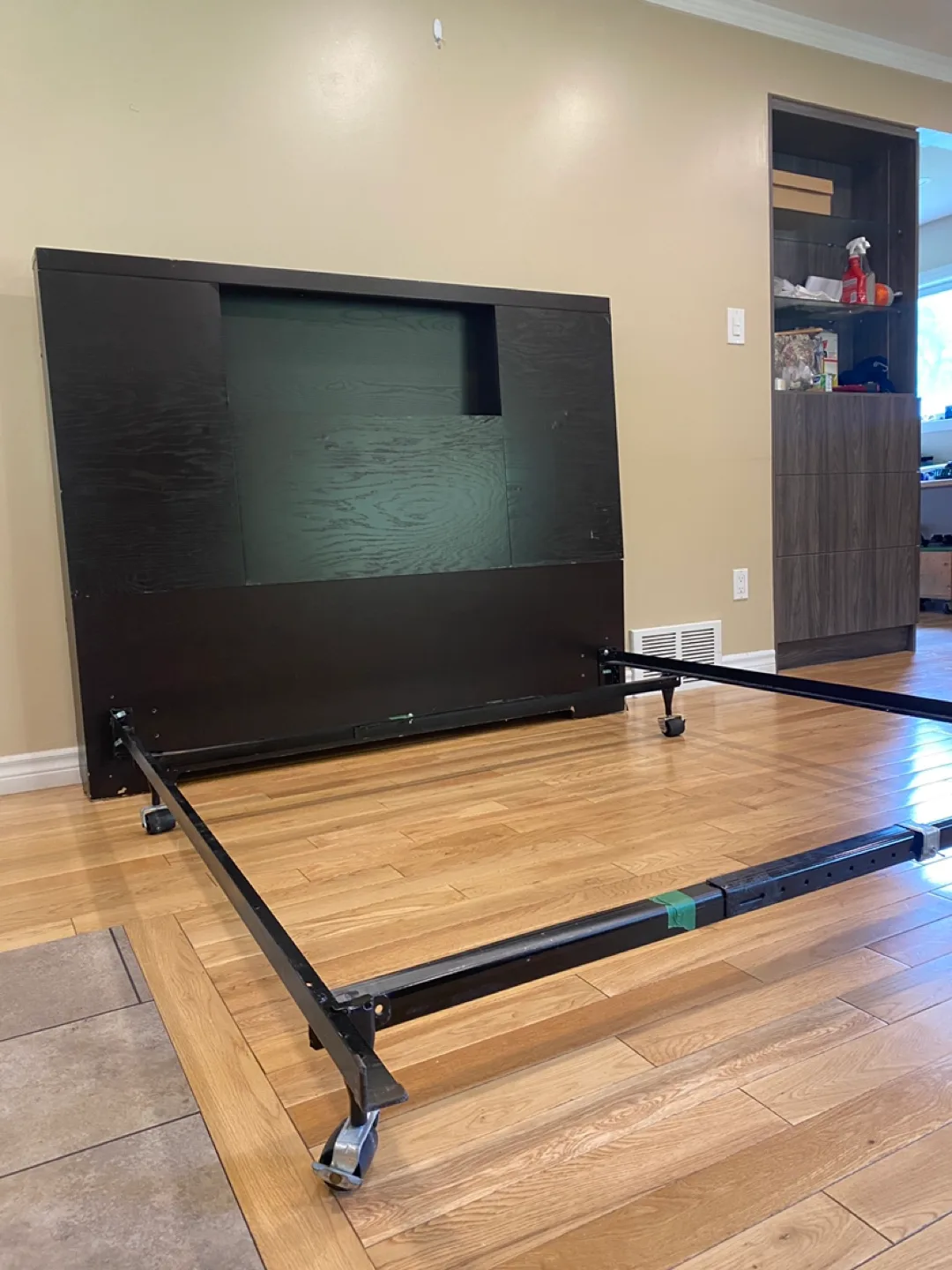 Dark Queen Bed Frame & Boxspring (CAN DELIVER) image indicator(3)