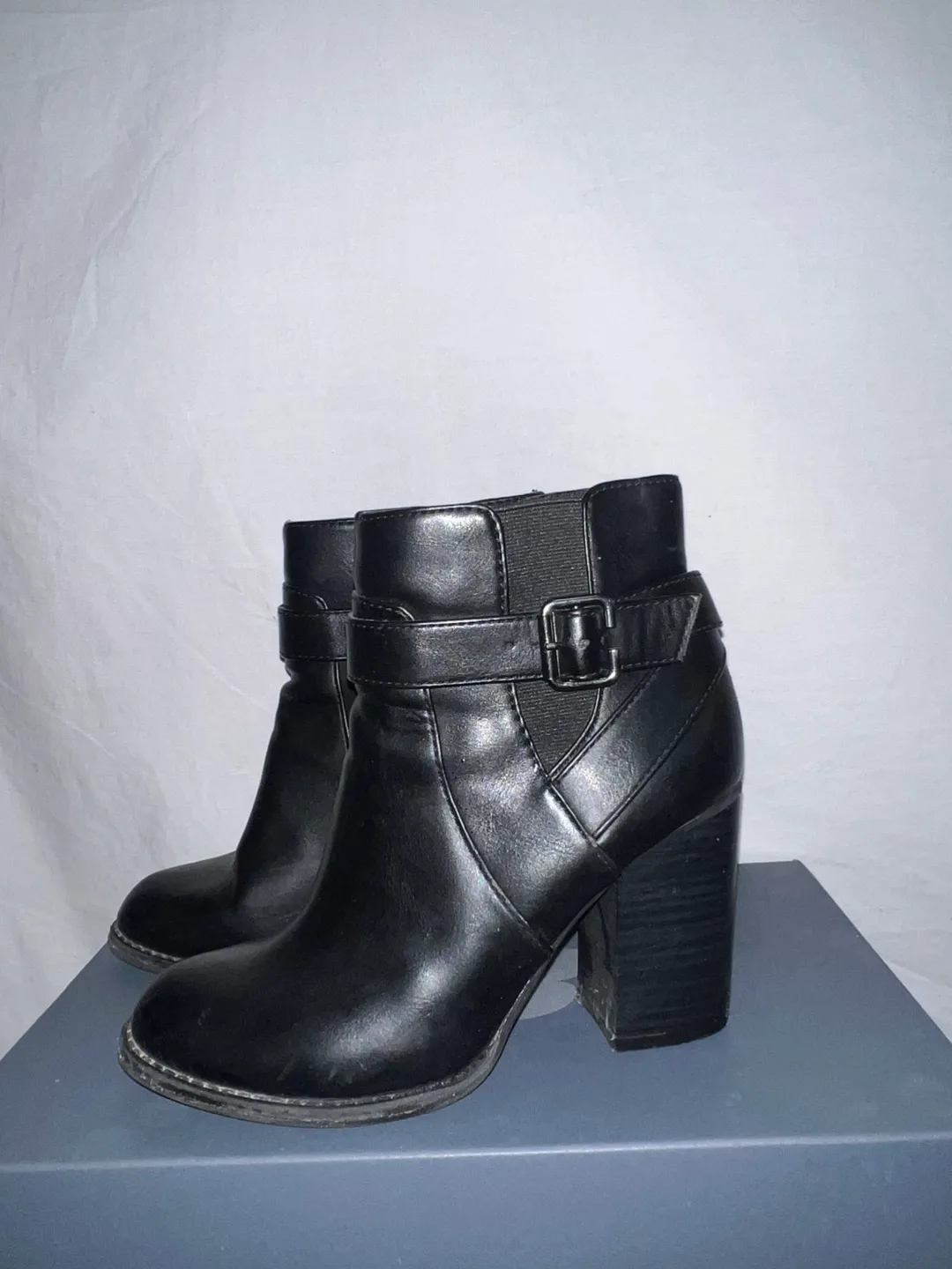 Black Ankle Boots with Buckle thumbnail