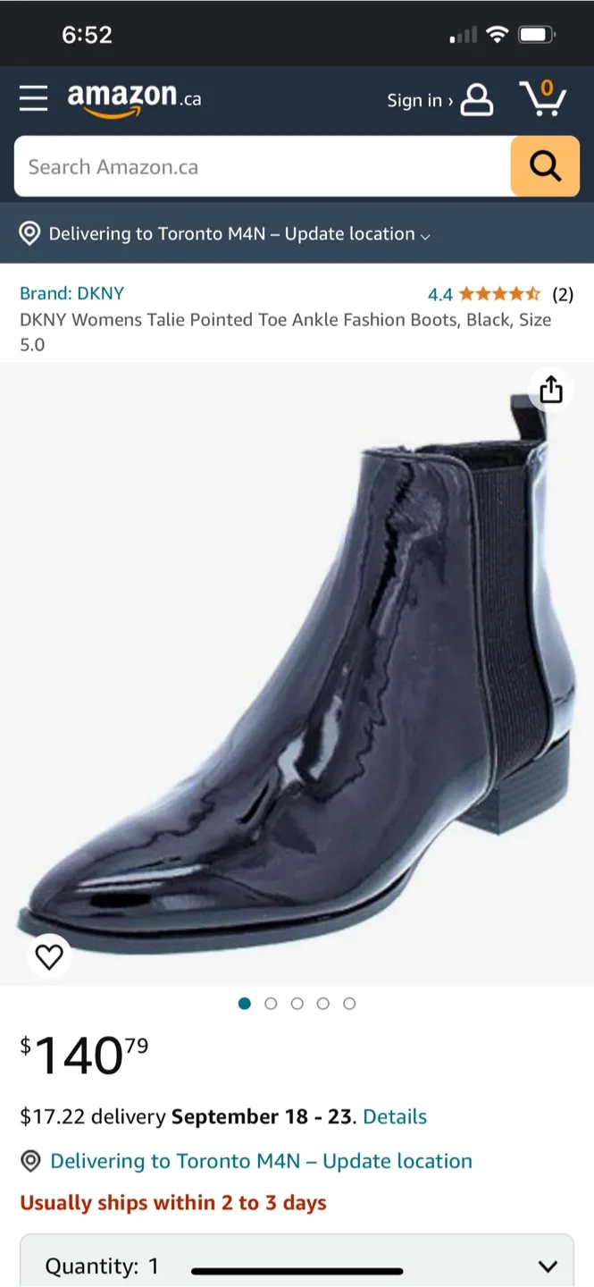 DKNY Black Ankle Boots thumbnail