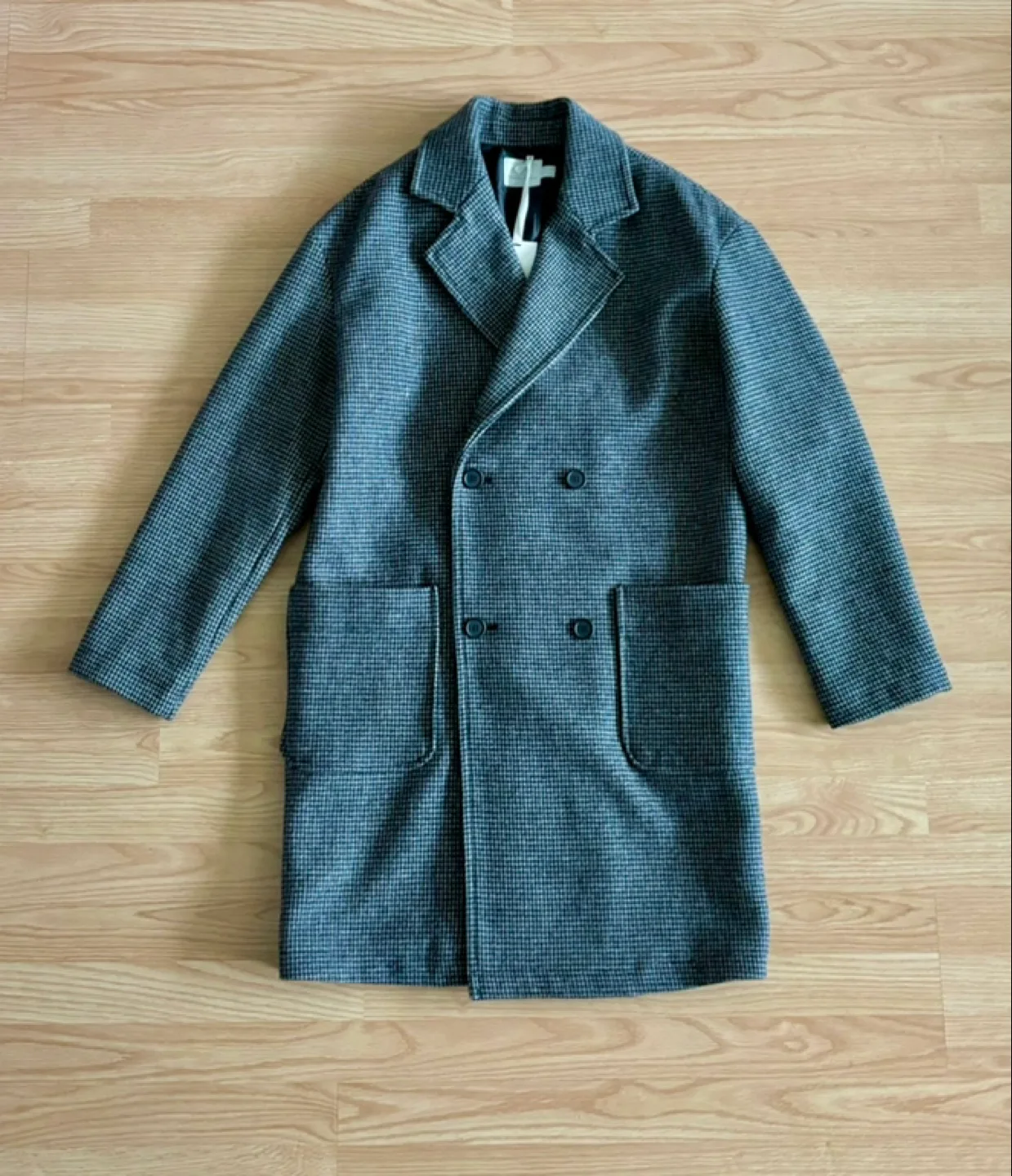 Topman Houndstooth Overcoat - Men's M thumbnail