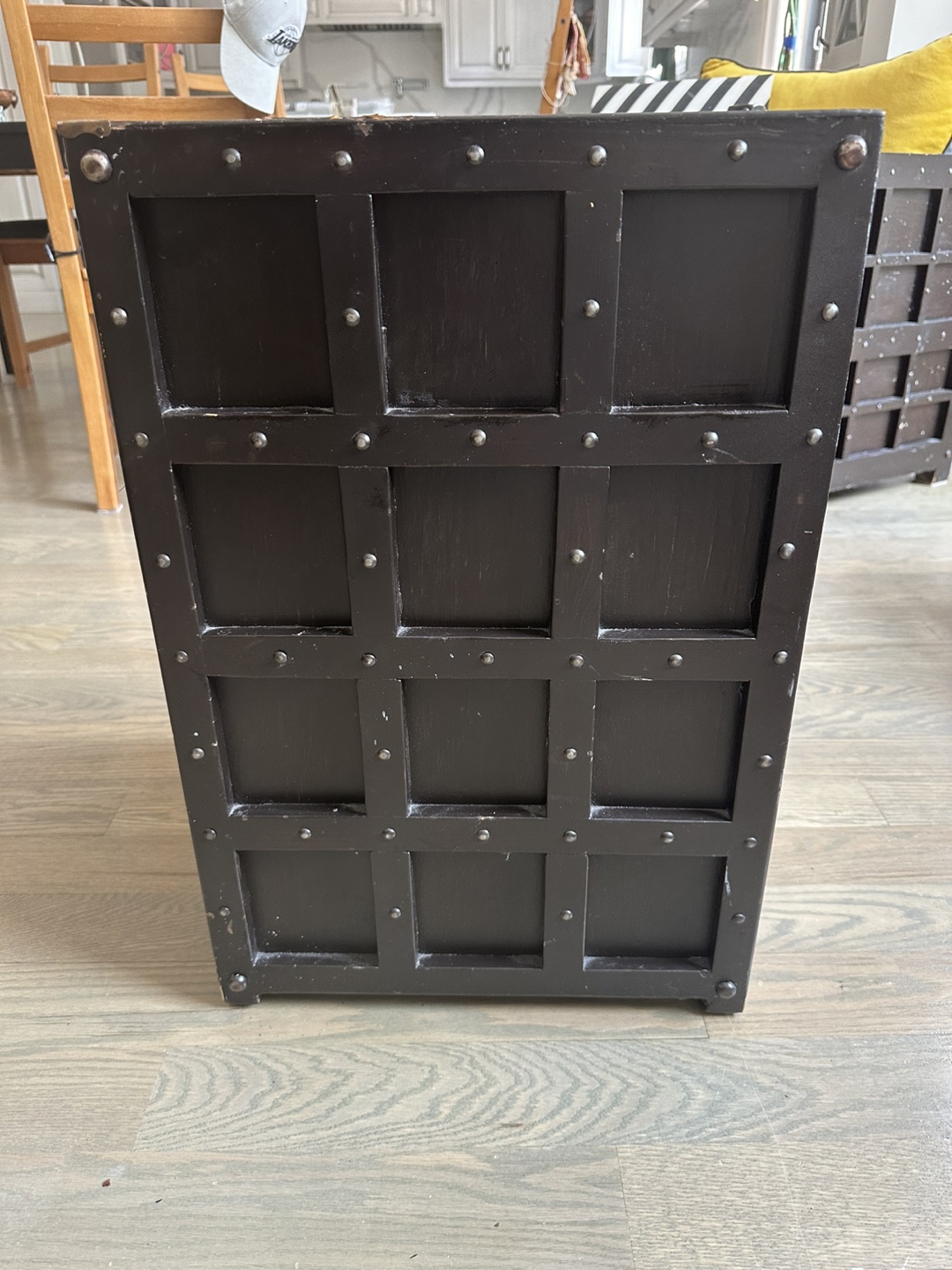 Black Wooden Storage Chest - photo 3