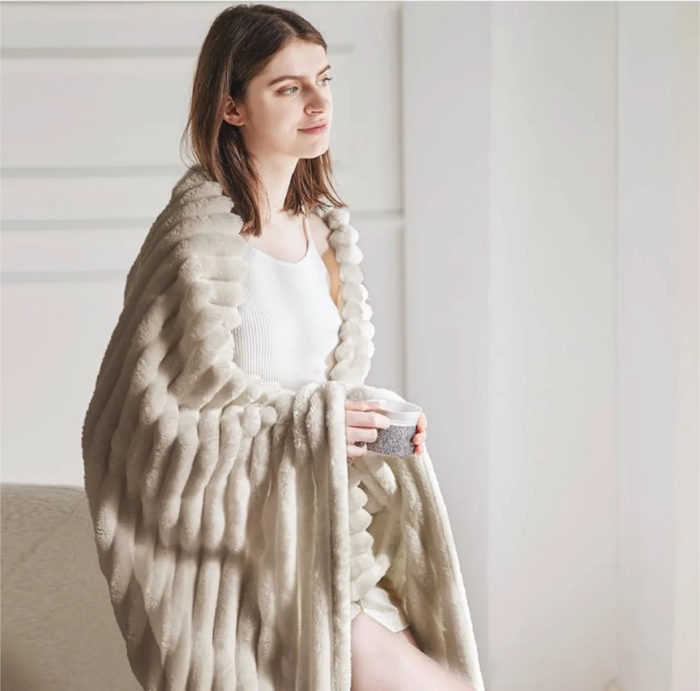 BedSure All Season Throw Blanket 50x60in image indicator(8)