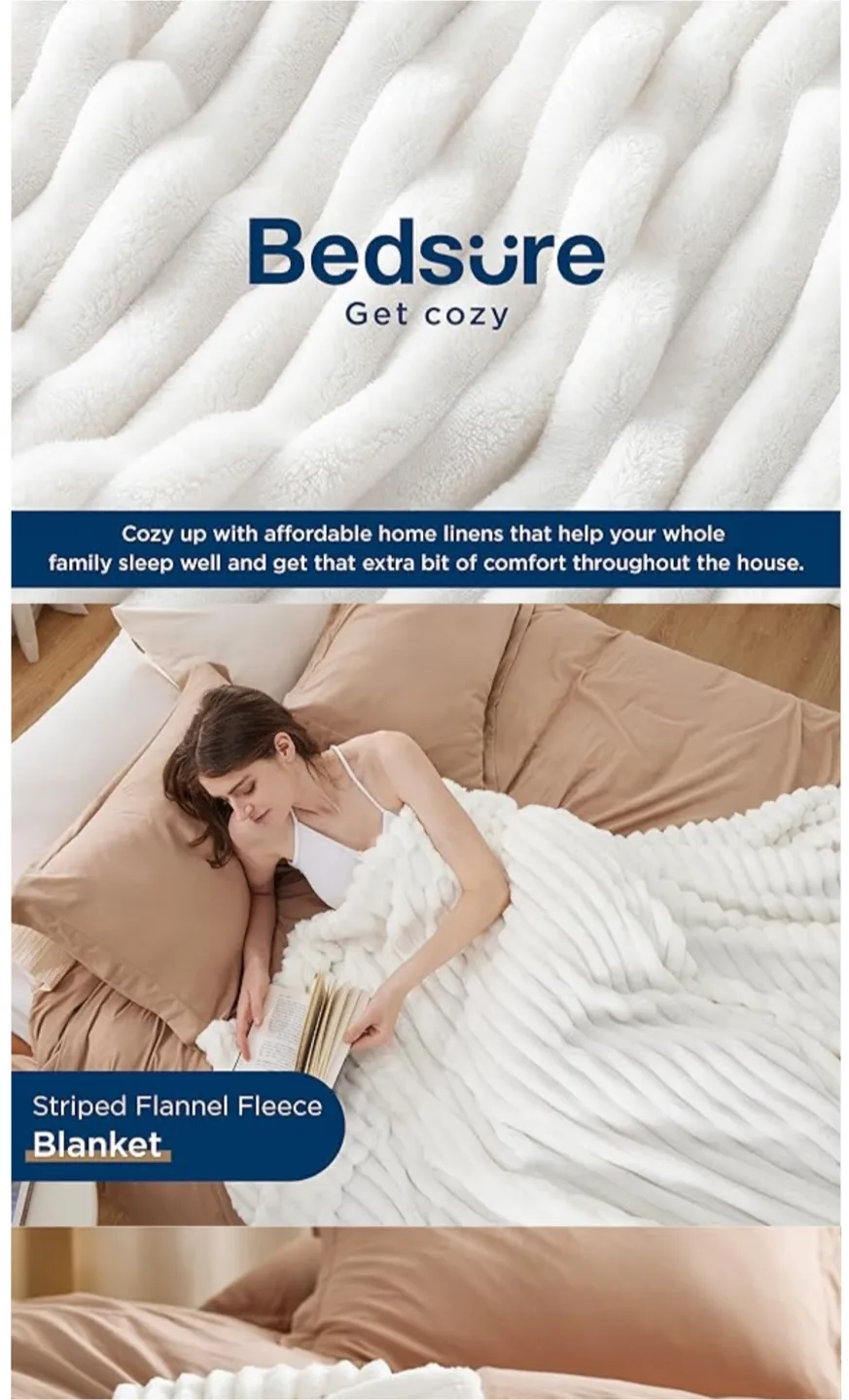 BedSure All Season Throw Blanket 50x60in image indicator(9)