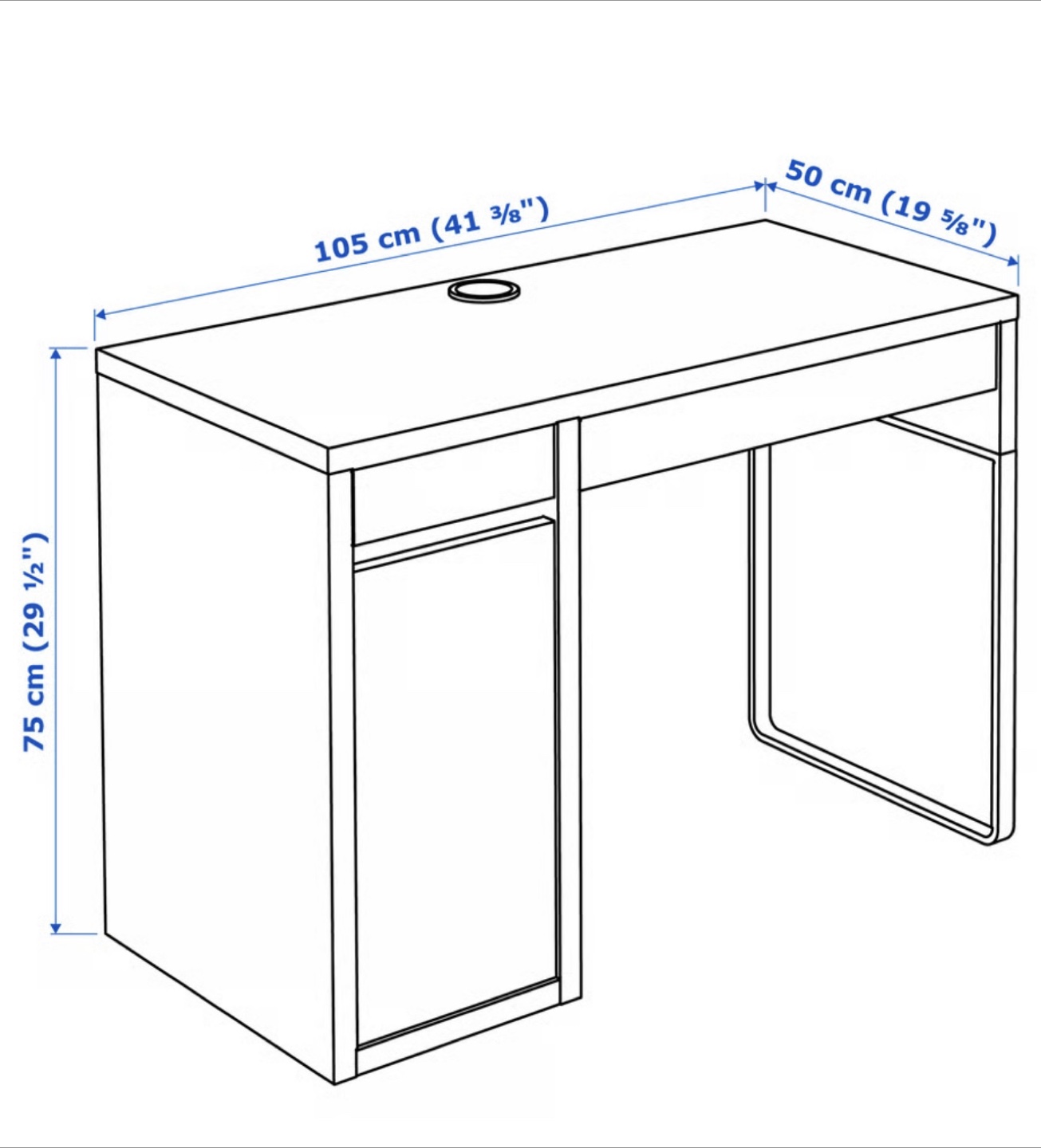 White desk with hutch - photo 2