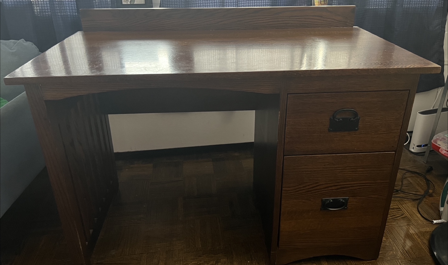 Wooden Desk with Drawers - photo 2