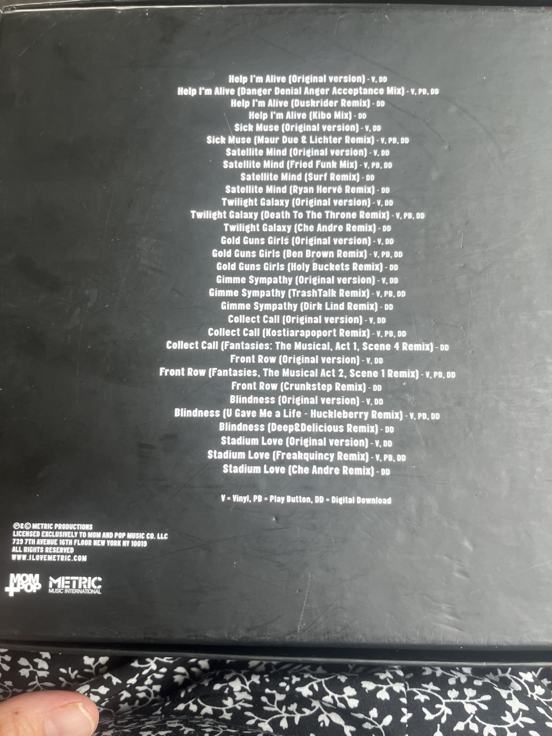 Metric Fantasies Flashbacks Vinyl Record - photo 2