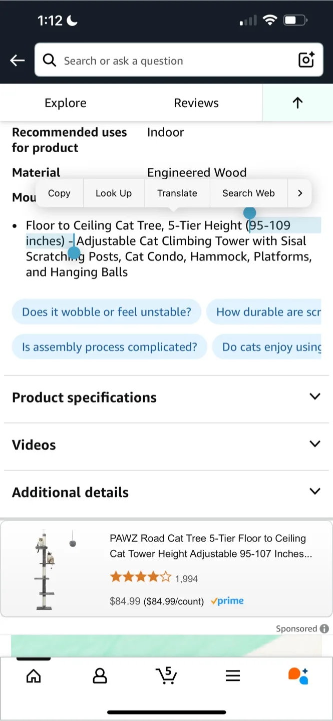 Floor to ceiling cat tree image indicator(2)