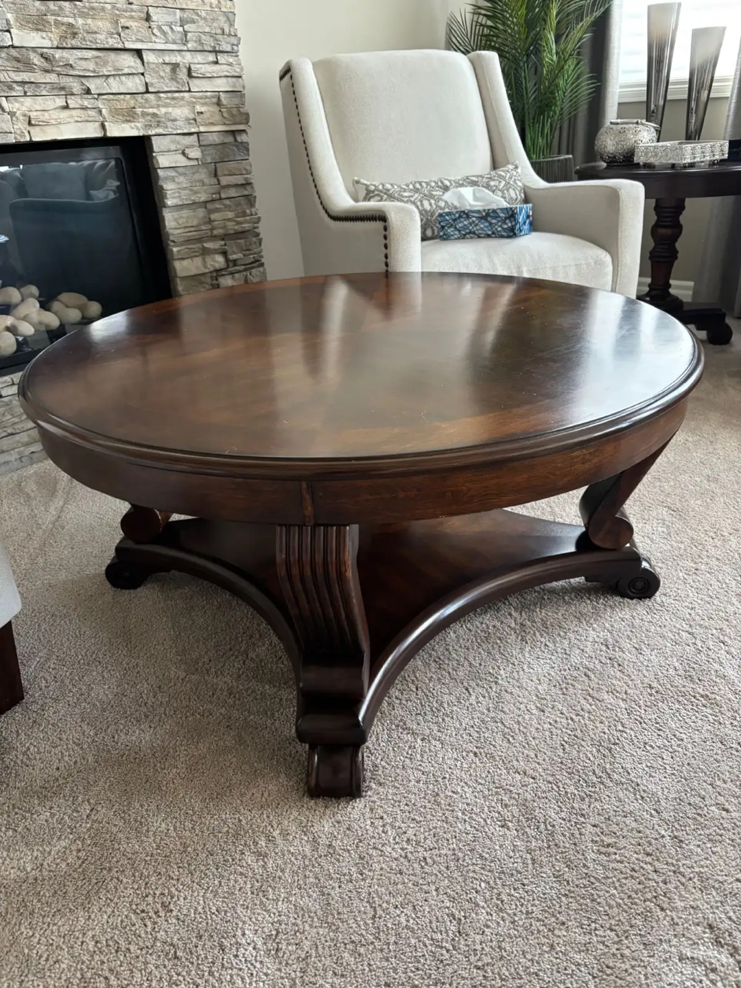 Round Wooden Coffee Table