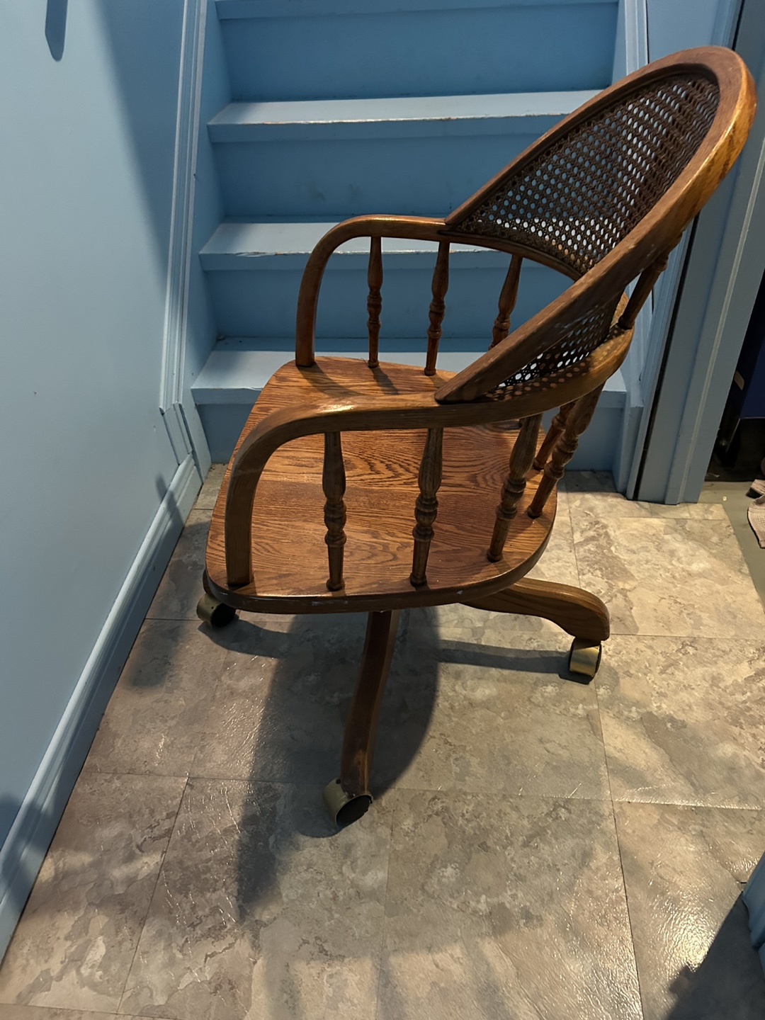 Vintage Wooden Office Chair - photo 2