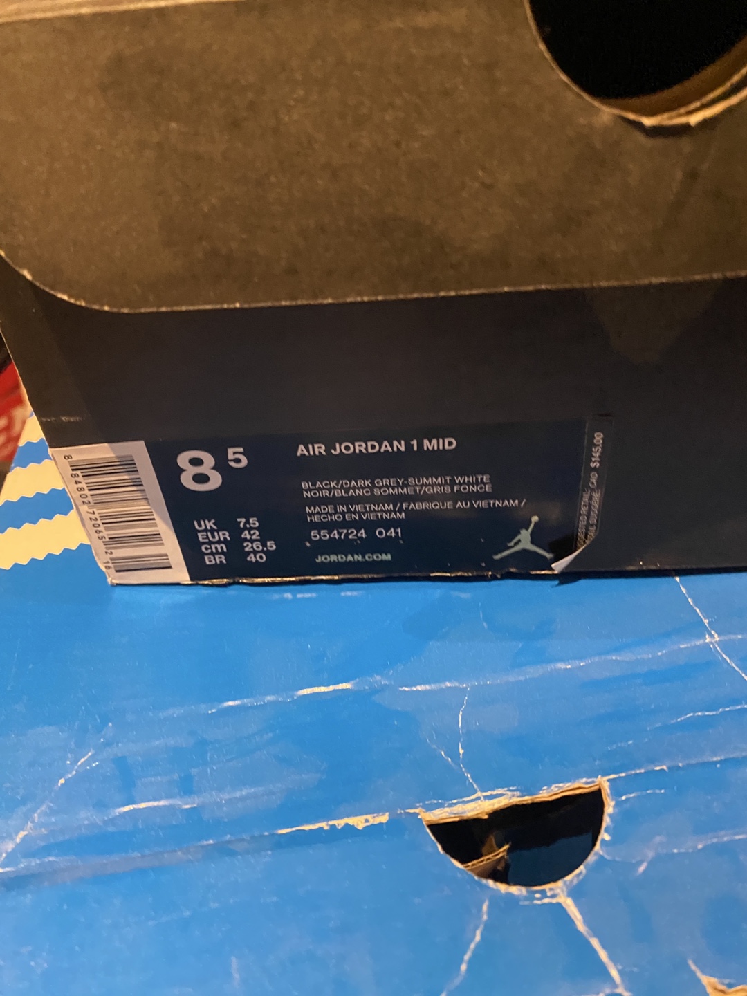 Air Jordan 1 Mid Black/Dark Grey - photo 4