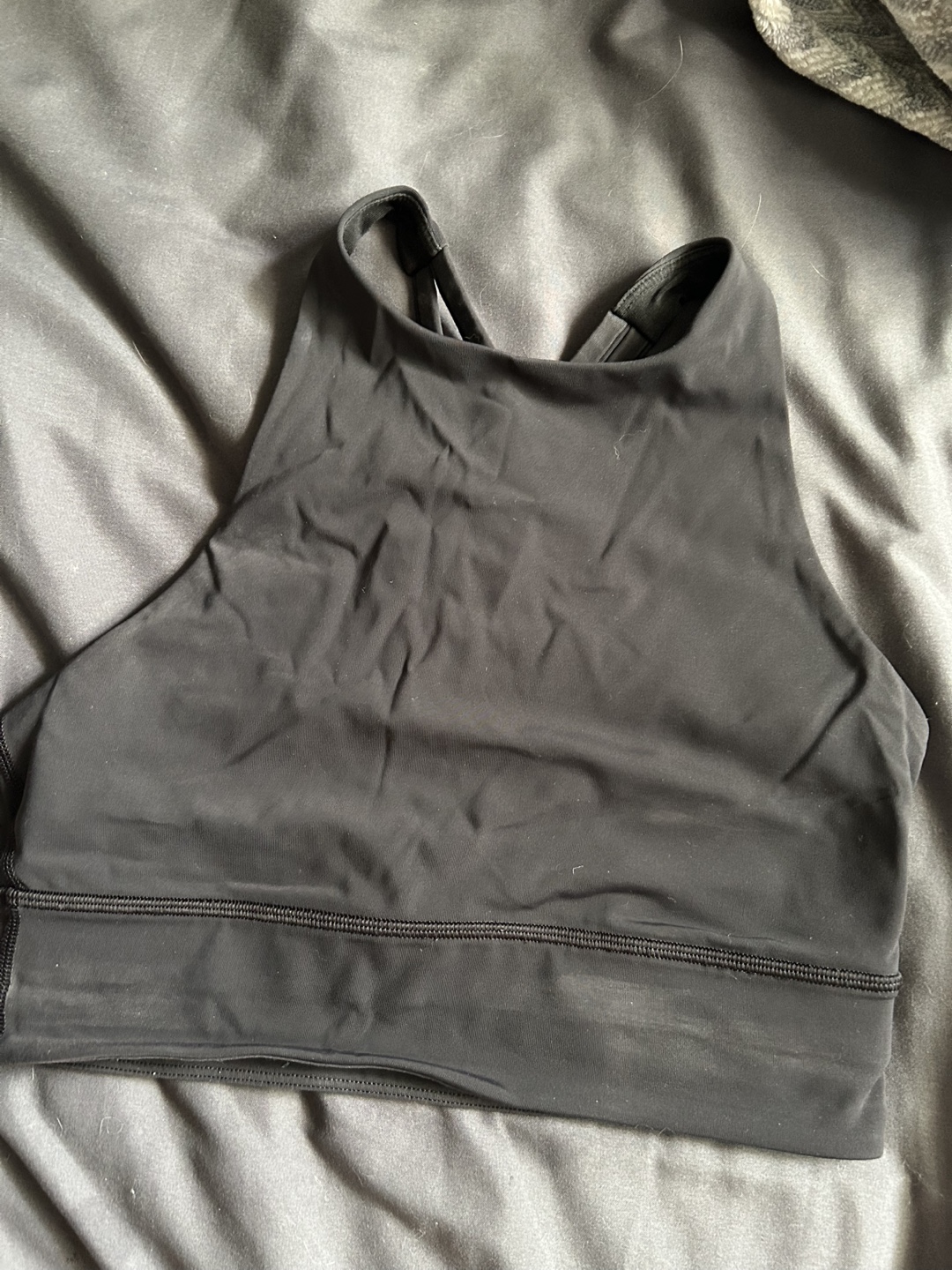 Lululemon Energy High Neck Long Line Bra, Black, Size 6 - photo 2