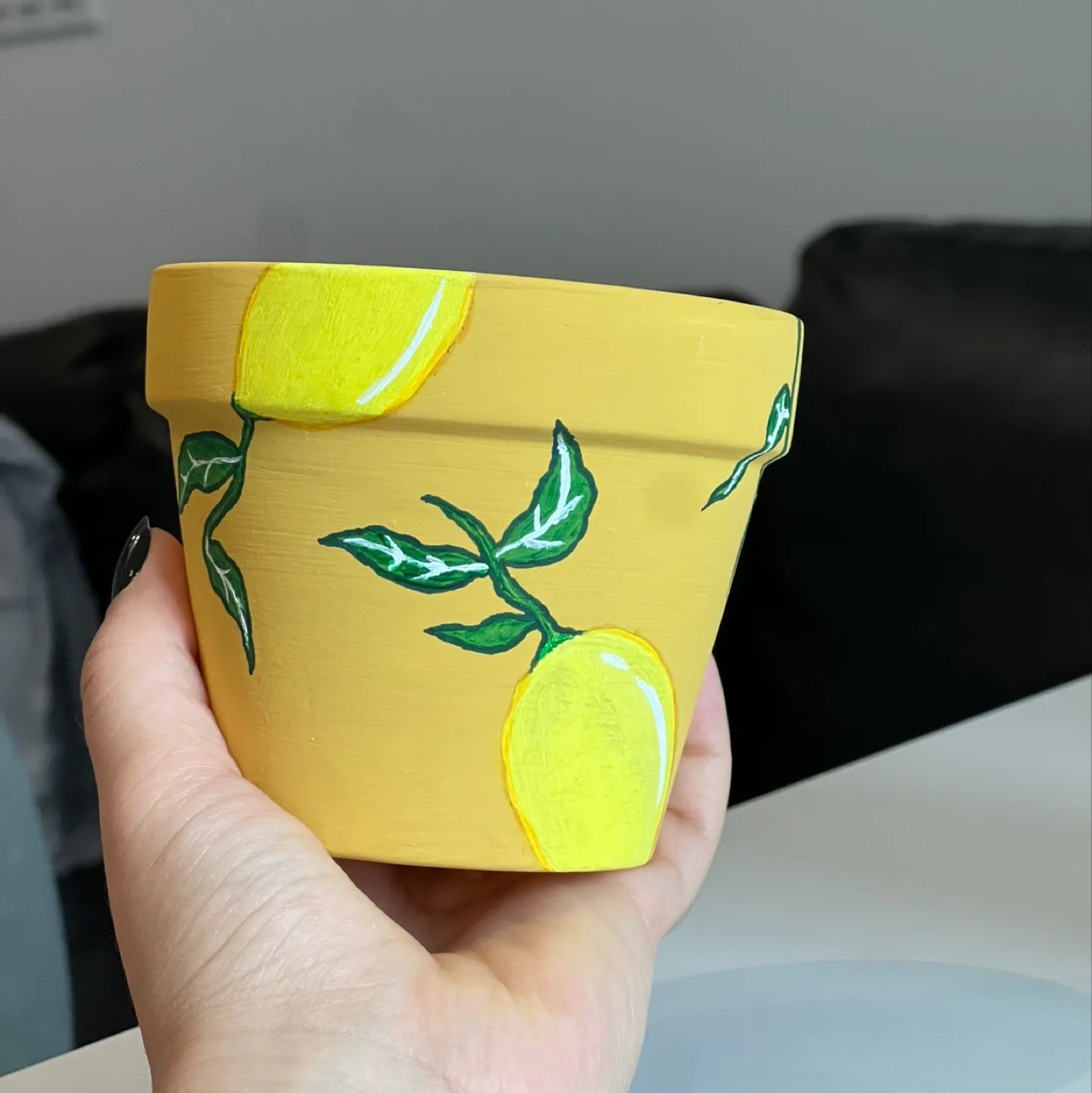 Hand painted clay flower pot image indicator(3)