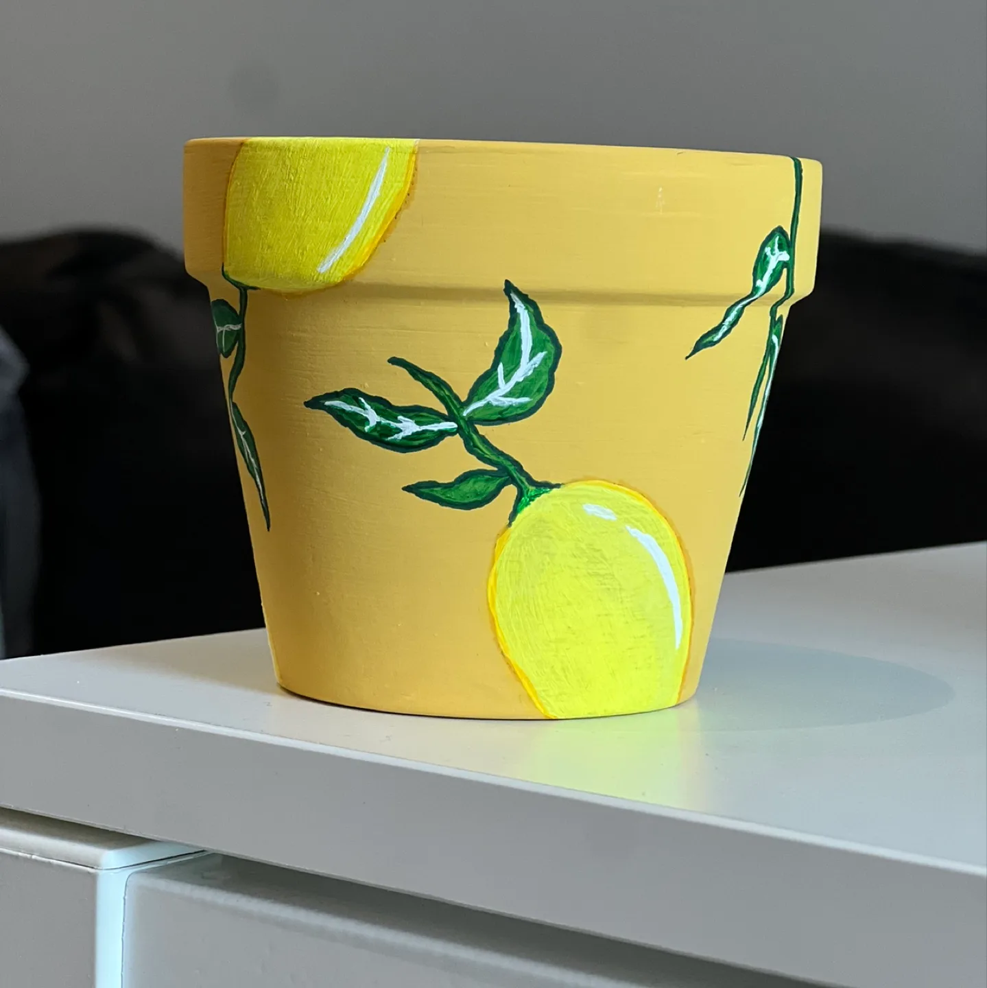 Hand painted clay flower pot image indicator(4)