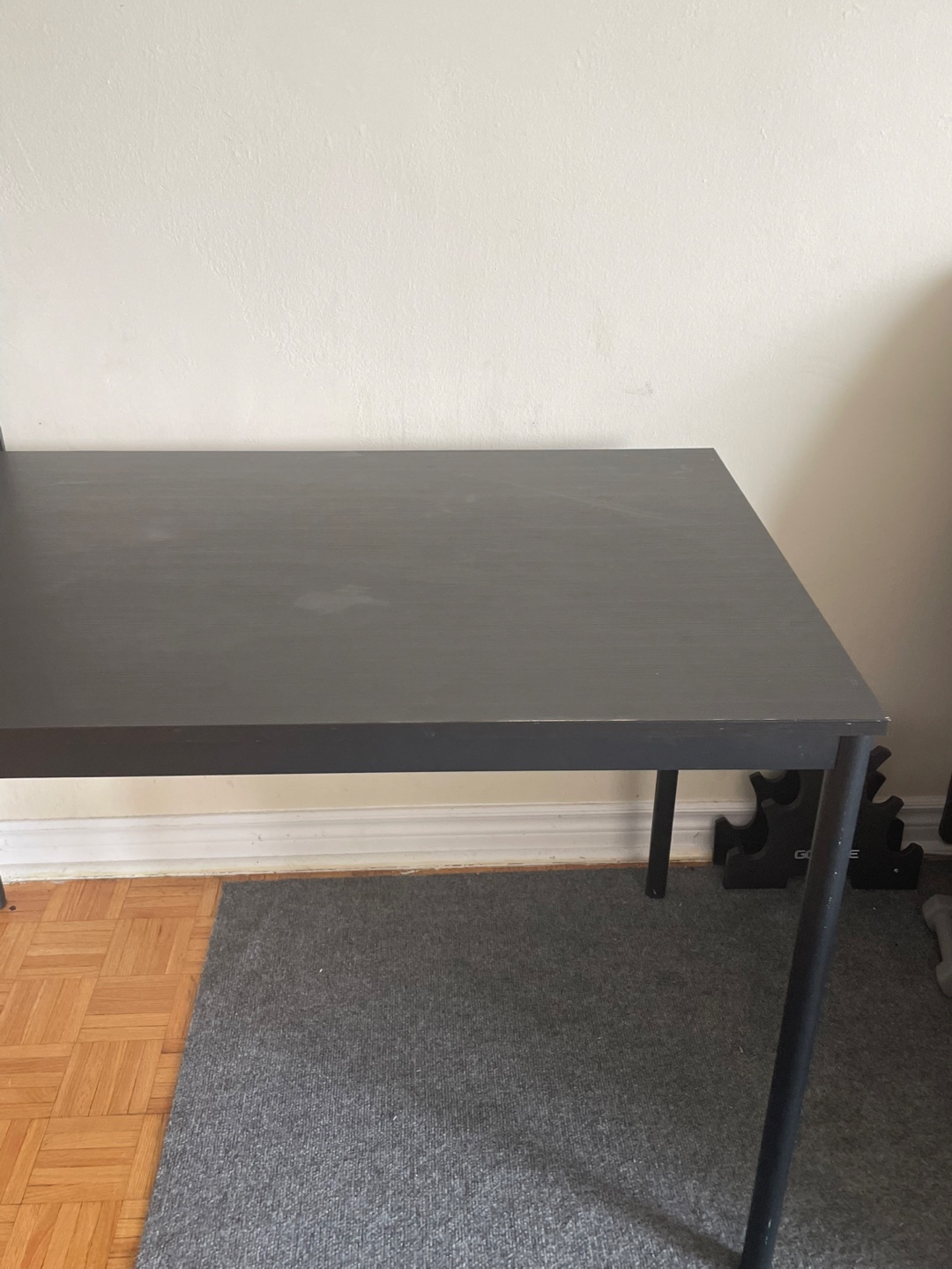 Dark wood desk / dining tabel - photo 2