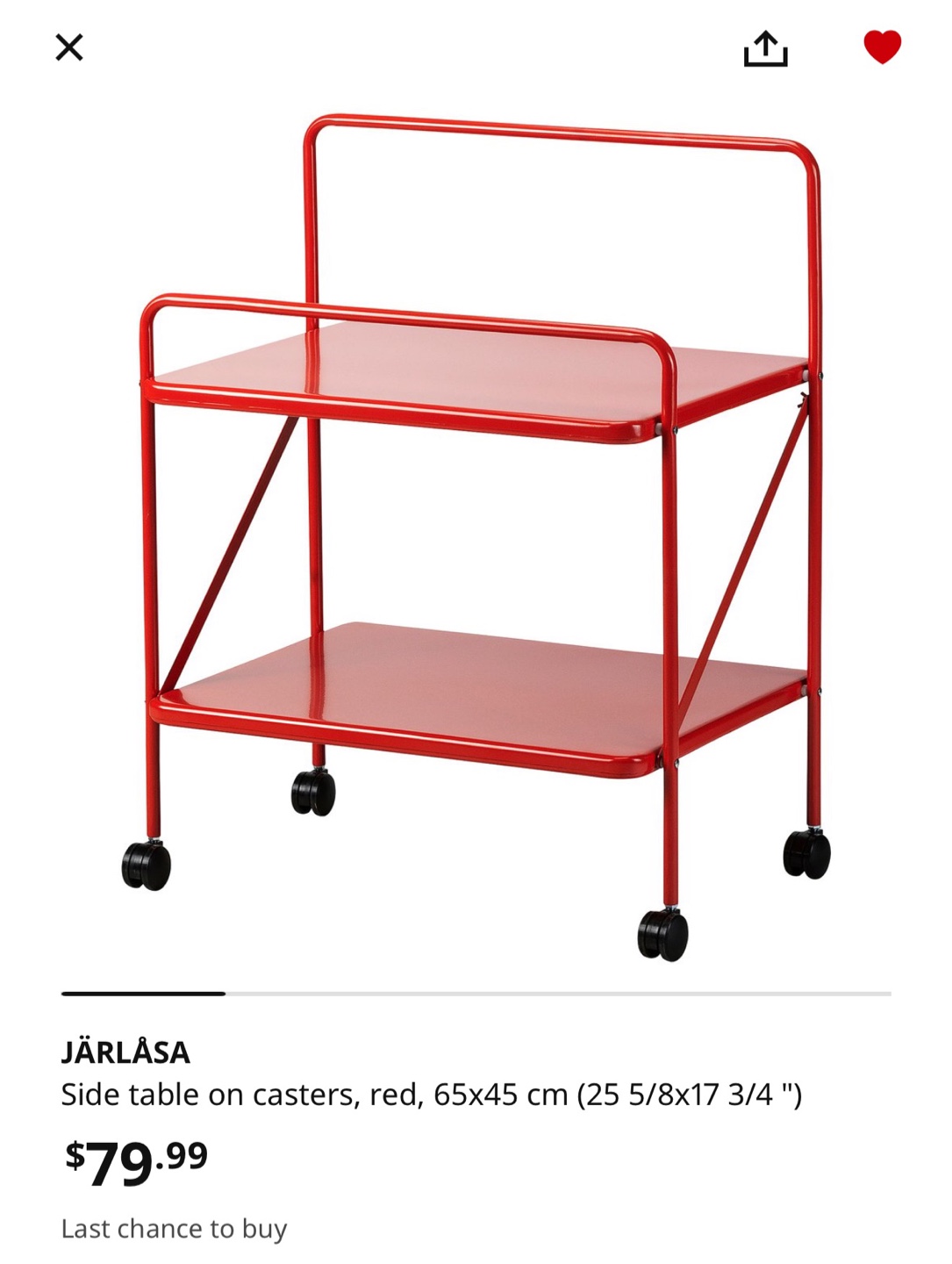 IKEA JÄRLÅSA Rolling Cart