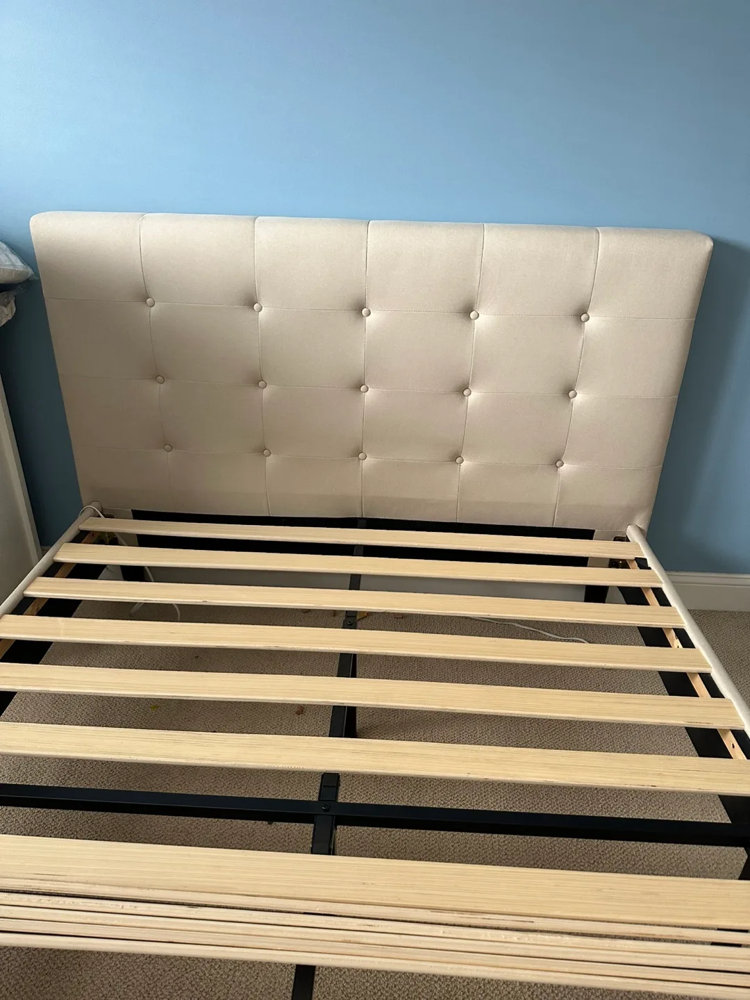 Queen Upholstered Platform Bed Frame thumbnail