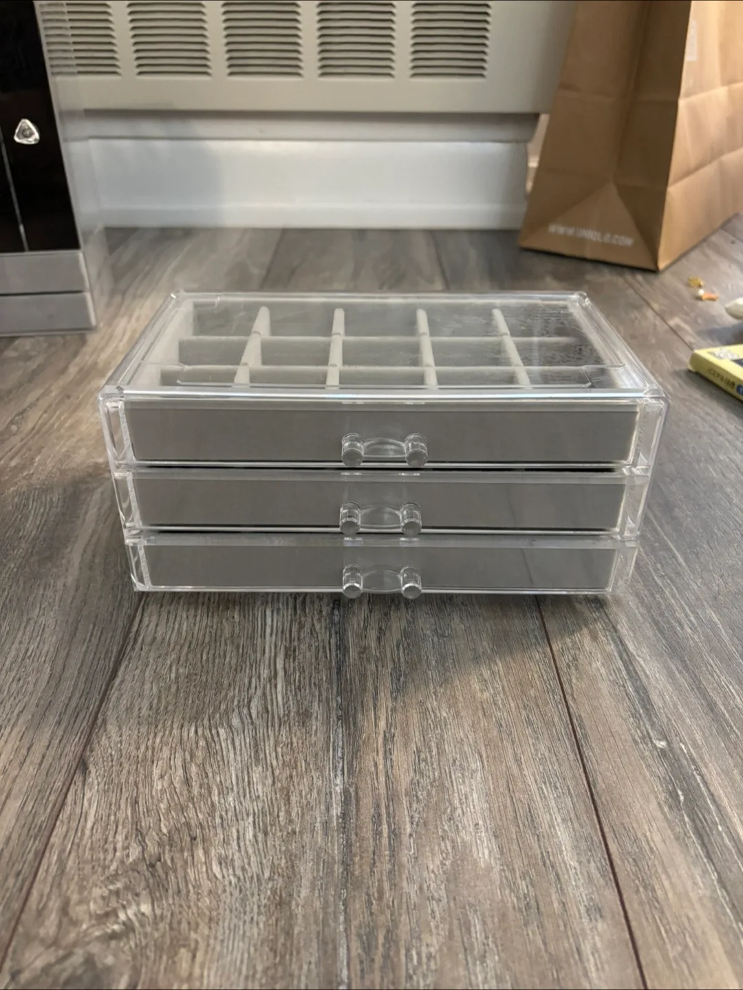 Moving Sale - Acrylic Clear Jewelry Organizer Drawer image indicator(2)