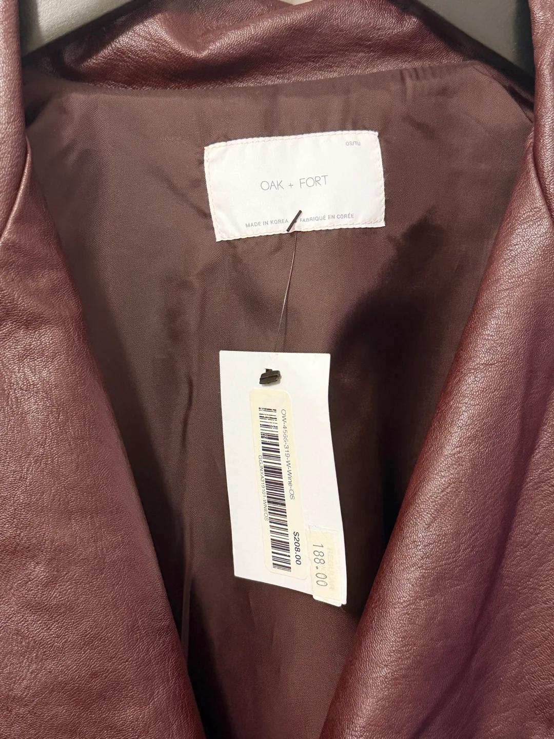 Oak + Fort Faux Leather Jacket image indicator(2)