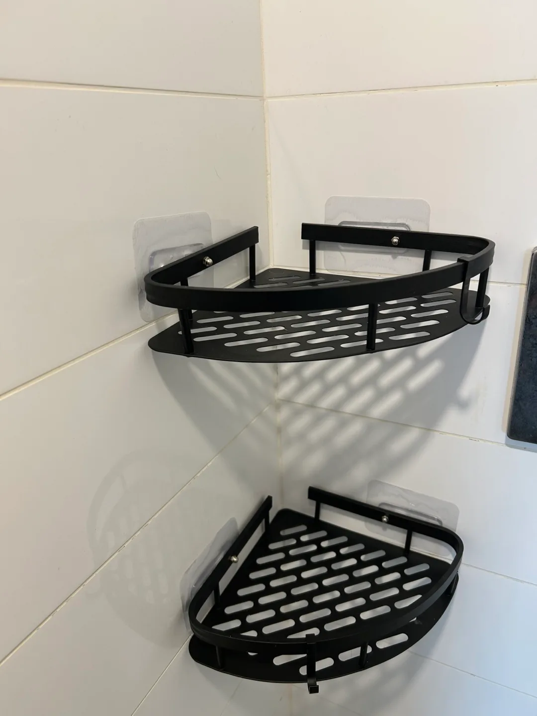 NEW Metal Stainless Steel 2 Shelf Shower Caddy Black thumbnail