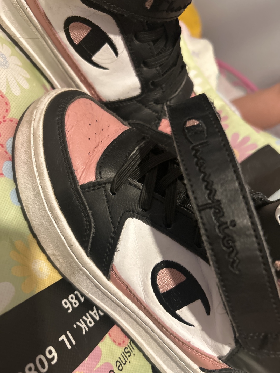 Champion Black and Pink High-Top Sneakers - photo 4