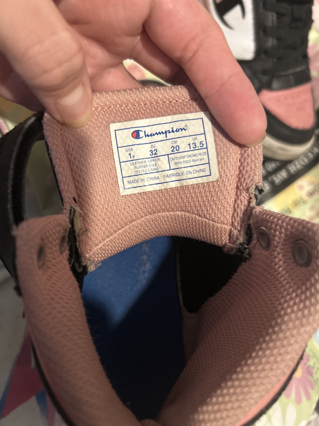 Champion Black and Pink High-Top Sneakers - photo 2