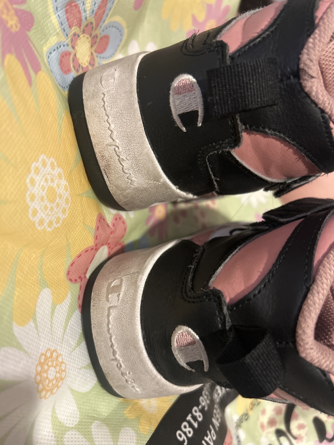 Champion Black and Pink High-Top Sneakers - photo 3