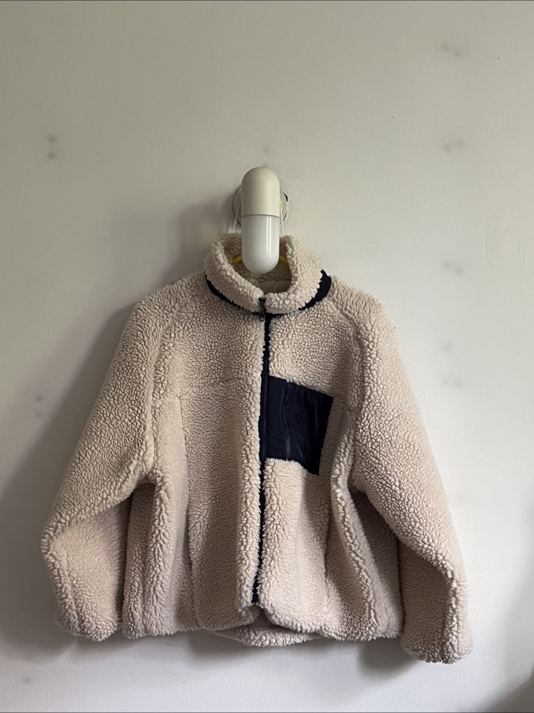 Cream Colored Fleece Jacket
