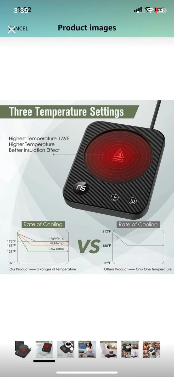Electric Coffee Mug Warmer For Desk image indicator(3)
