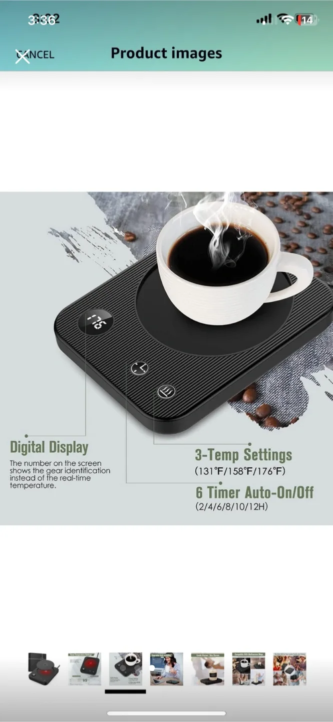 Electric Coffee Mug Warmer For Desk image indicator(4)