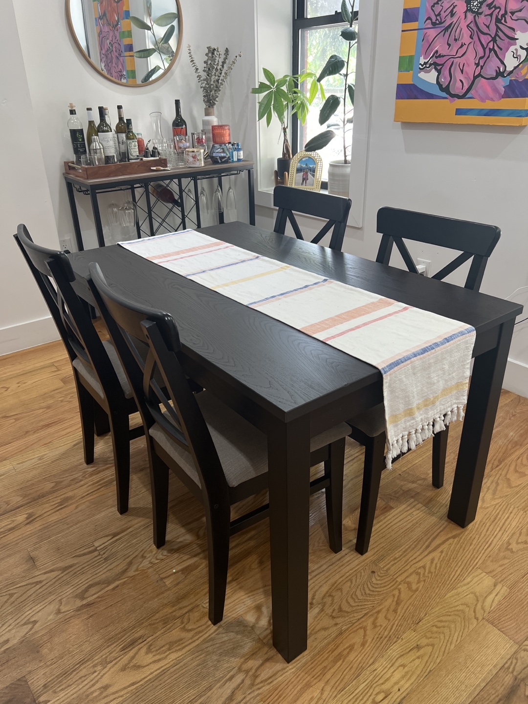 Expanding Dining Table and Chairs Set