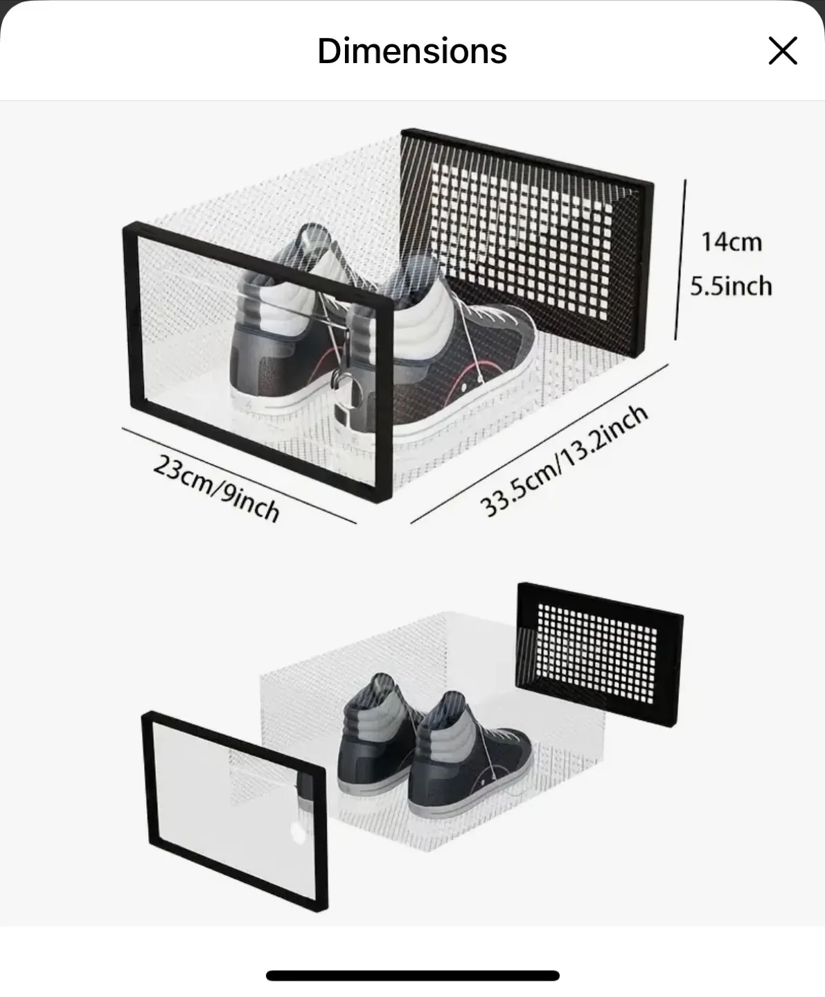 Pull out sliding Shoe Storage Boxes Sneaker Display image indicator(3)