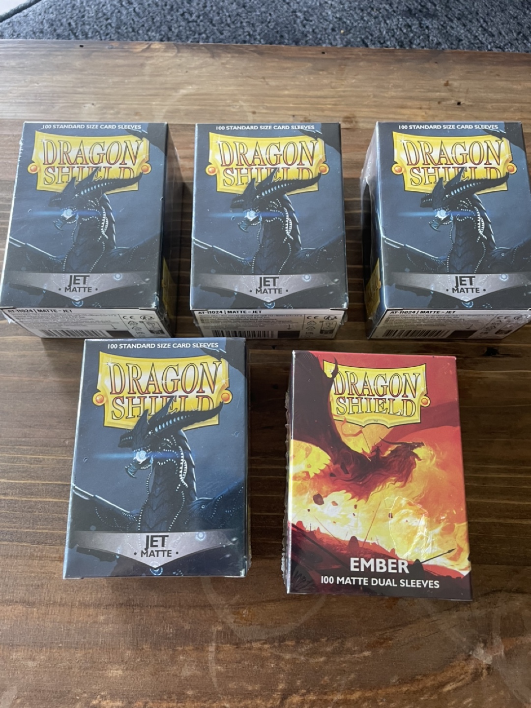 Dragon Shield Card Sleeves - Jet & Ember