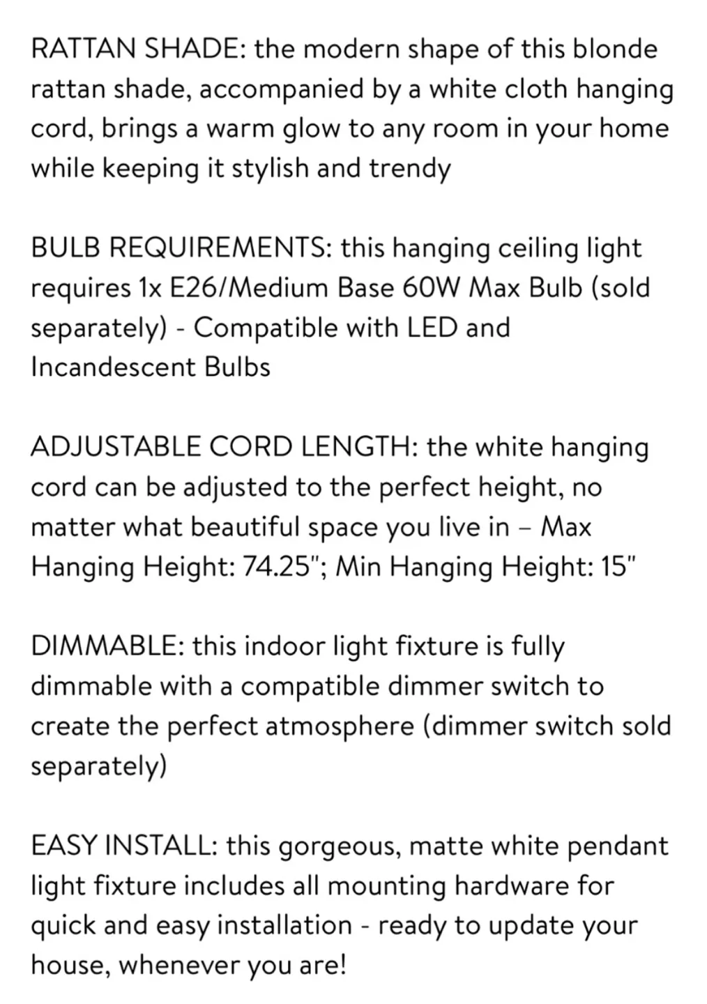 Brand new rattan light fixtures (2avail) image indicator(8)