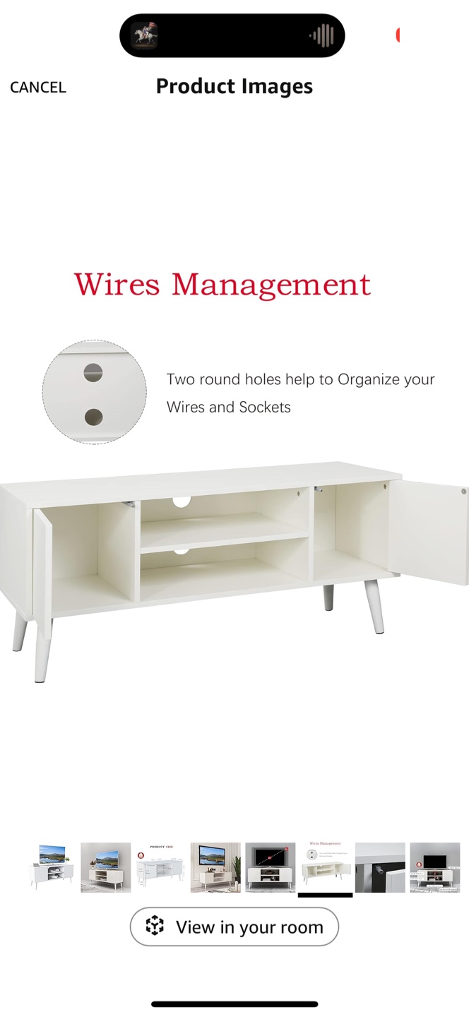 White TV Stand - photo 5