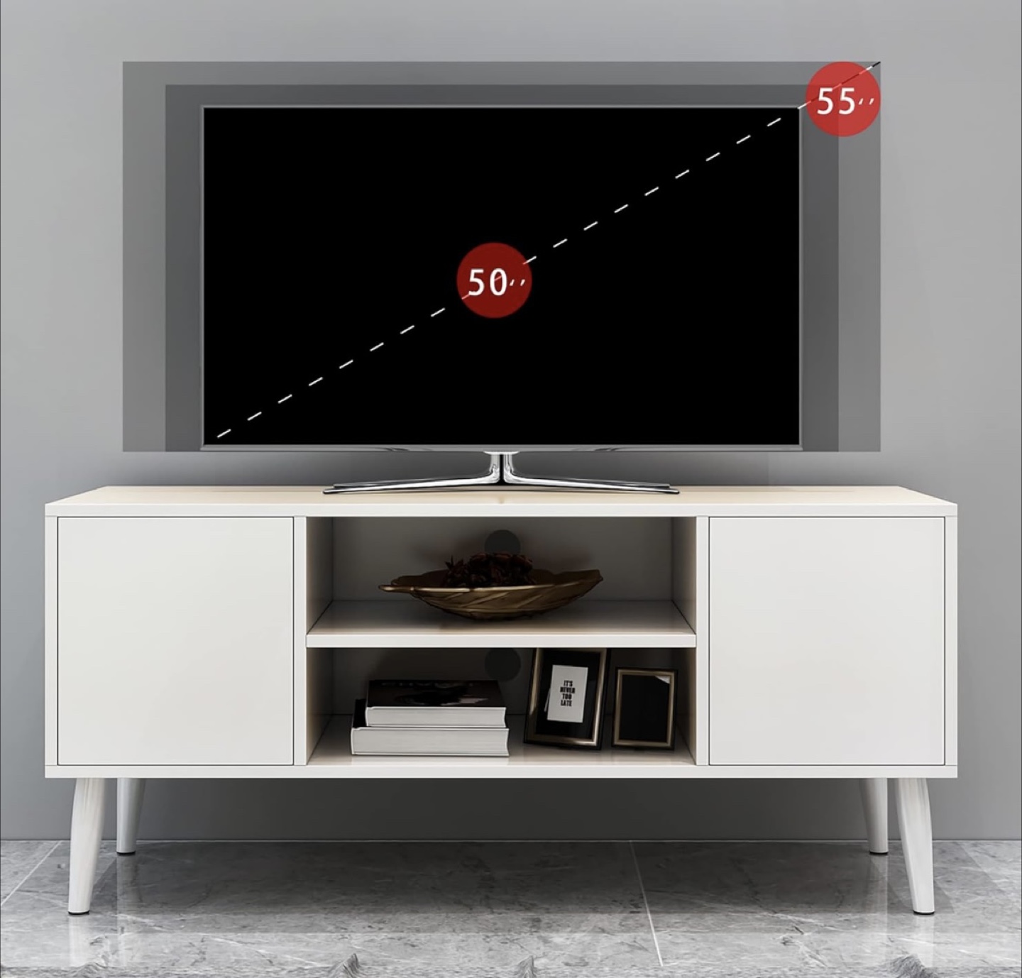 White TV Stand - photo 4
