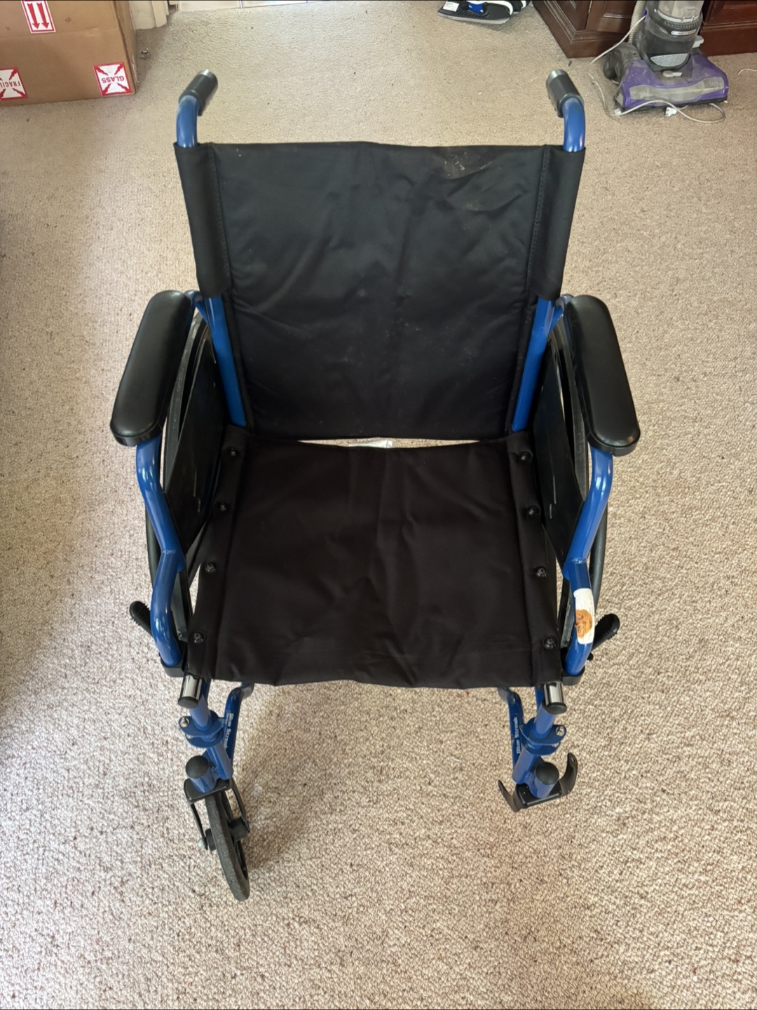 Drive blue streak wheelchair - missing front wheel